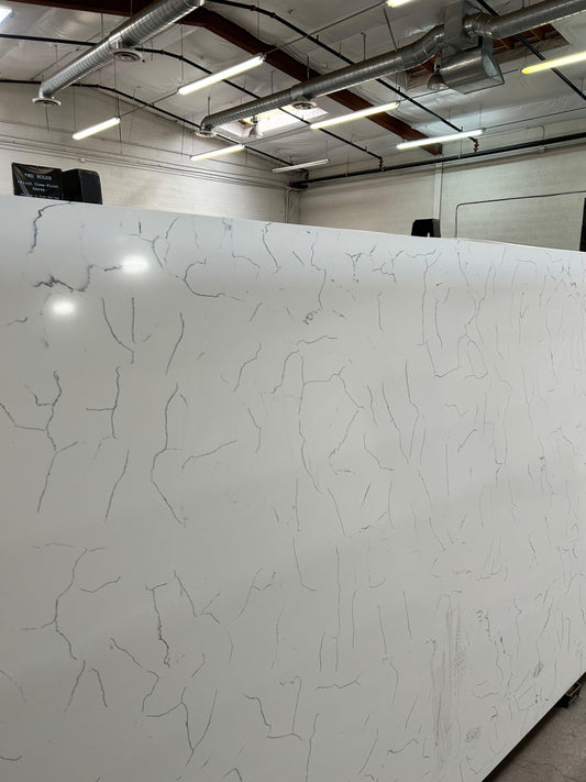 2cm, cabinets, Double, Full Slab, Glossy, Ice Cream, Light Veins, Marble, Outlet Material, Quartz, Quartz Remnant, quartz-slabs, Rare Find, Single, Sink, sinks, thickness-2cm, vanity, Veins, white, White Quartz, White Veins Quartz Full Slab