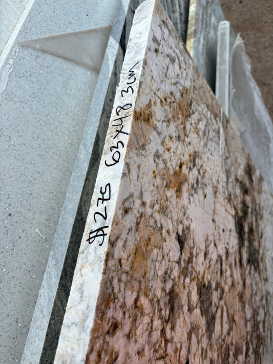 3cm, Bathroom, beige, brown, Glossy, Granite, Outlet Material, Remnant, remnants, thickness-3cm, vanity Granite Remnant