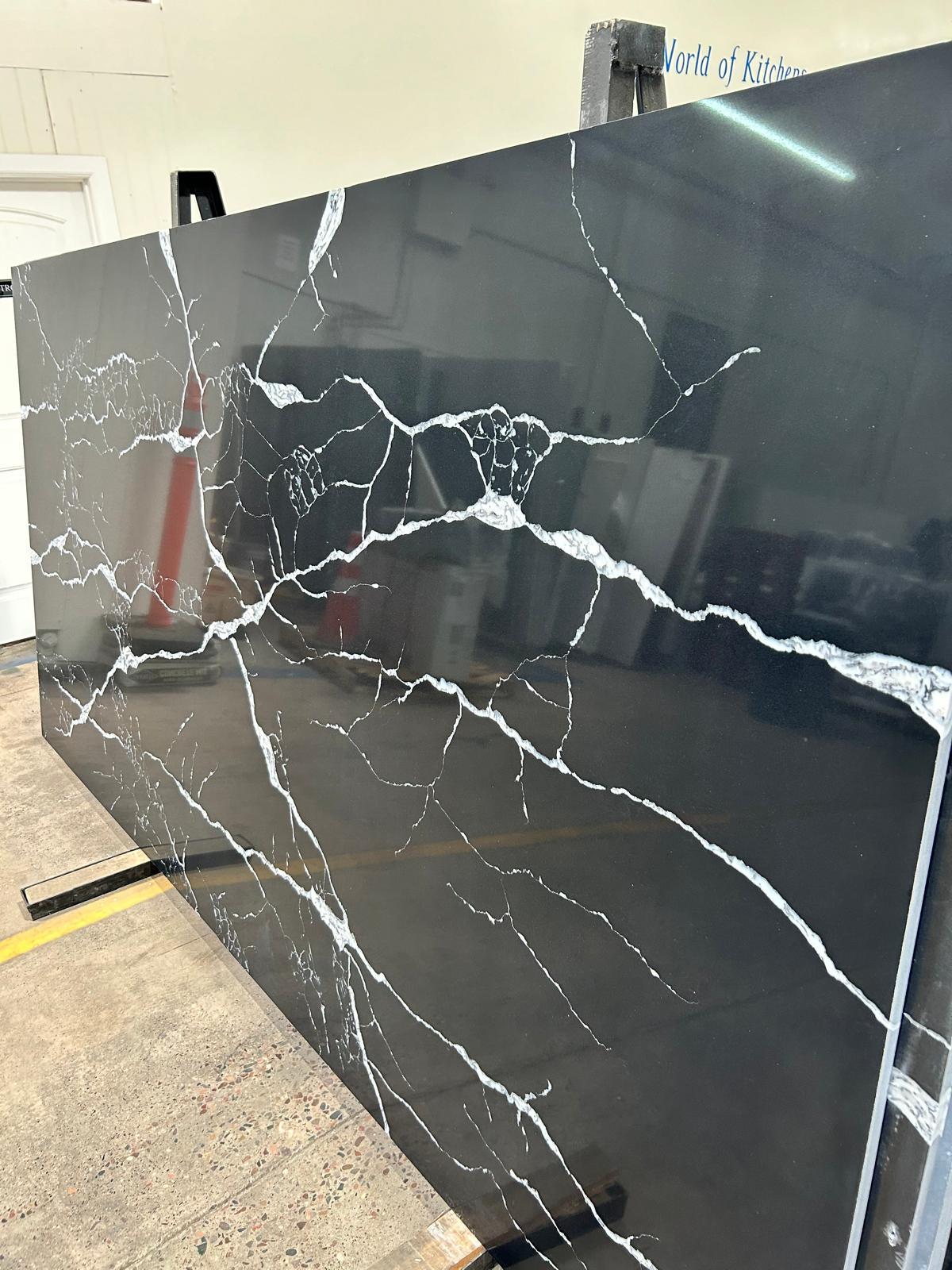 3cm, Bathroom, black, cabinets, Full Slab, Glossy, Quartz, quartz-slabs, Rare Find, Sink, thickness-3cm, vanity, Veins, White Veins Quartz Full Slab