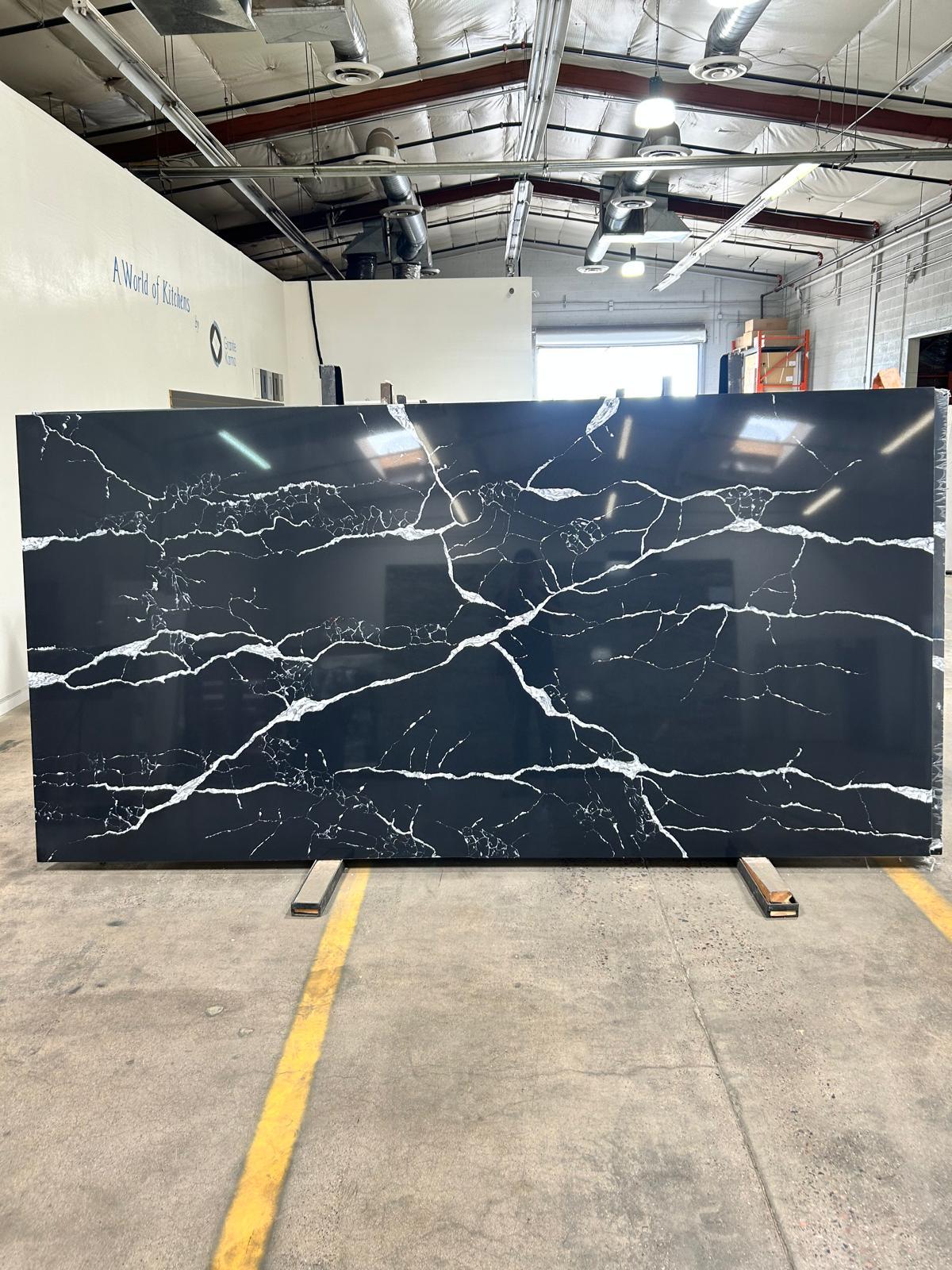3cm, Bathroom, black, cabinets, Full Slab, Glossy, Quartz, quartz-slabs, Rare Find, Sink, thickness-3cm, vanity, Veins, White Veins Quartz Full Slab