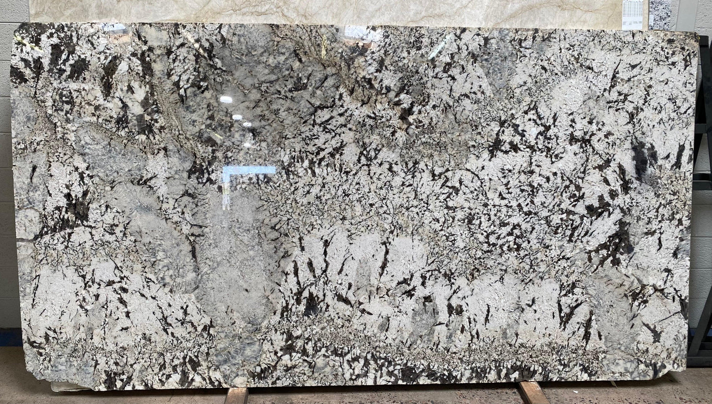 2cm, brown, cream, Flecks, Full Slab, Glossy, Granite, granite-slabs, gray, Grey, Rare Find, thickness-2cm, white