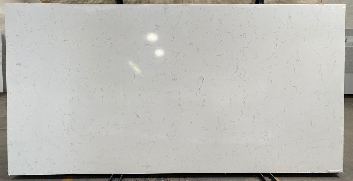 2cm, Full Slab, Gray Veins, Grey Veins, Light Veins, Outlet Material, Quartz, quartz-slabs, Rare Find, thickness-2cm, Veins, white, White Quartz