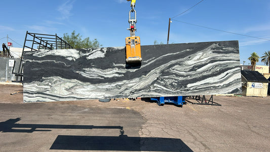 Apache Junction granite countertops remnant, 2cm, black and gray granite.