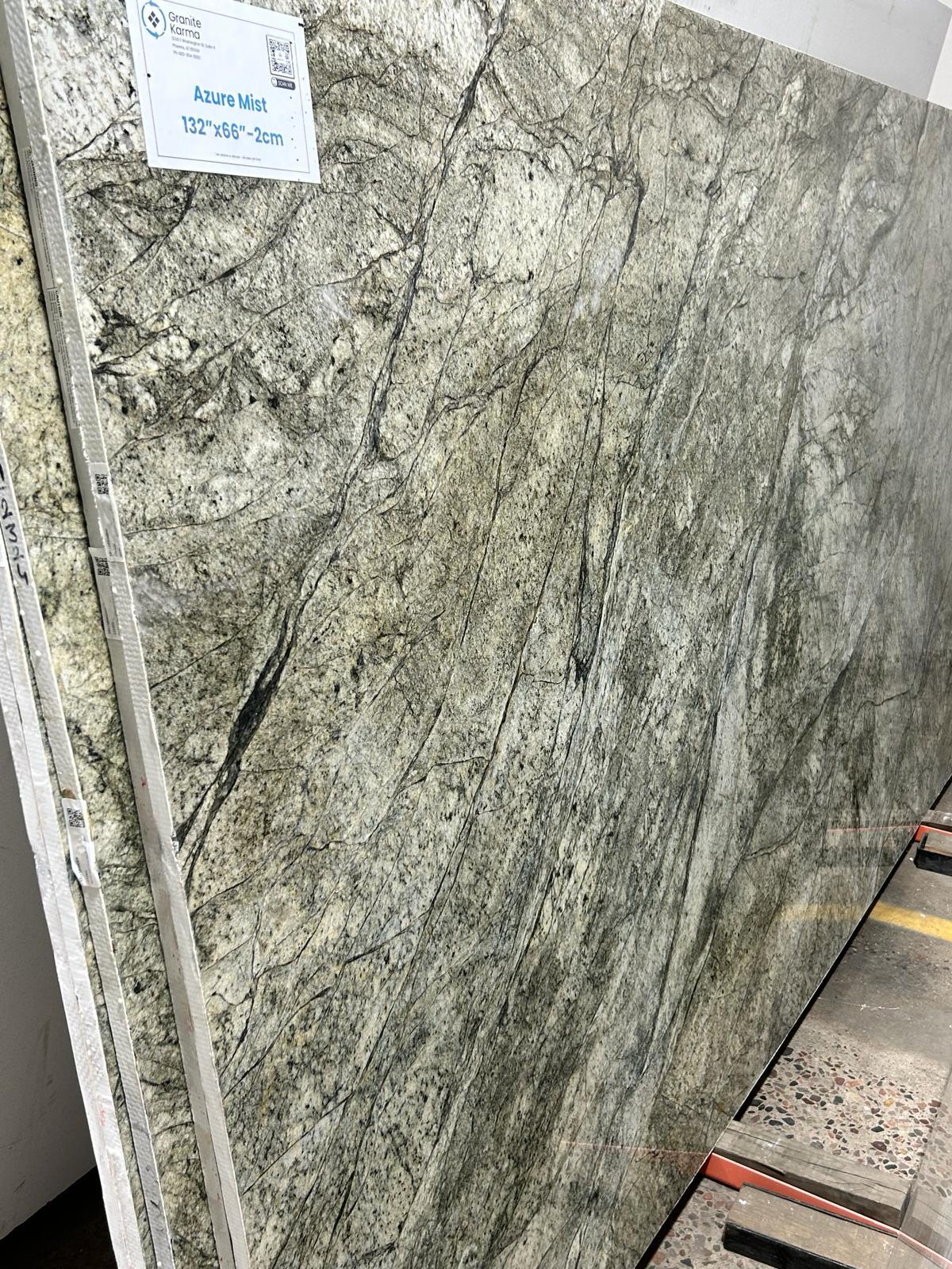 Exotic full granite slab. Dark brown with some black veins.