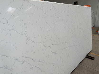 2cm, Full Slab, gray, Gray Veins, Grey, Grey Veins, Light Veins, Outlet Material, Quartz, quartz-slabs, Rare Find, thickness-2cm, vanity, Veins, white, White Quartz Quartz Full Slab