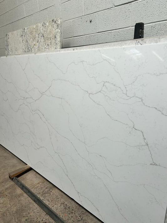 2cm, Full Slab, Quartz, quartz-slabs, thickness-2cm, Veins, white, White Quartz Quartz Full Slab