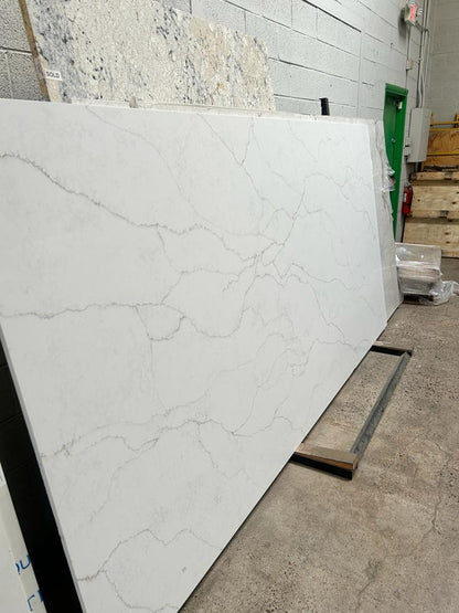 2cm, Full Slab, Quartz, quartz-slabs, thickness-2cm, Veins, white, White Quartz Quartz Full Slab