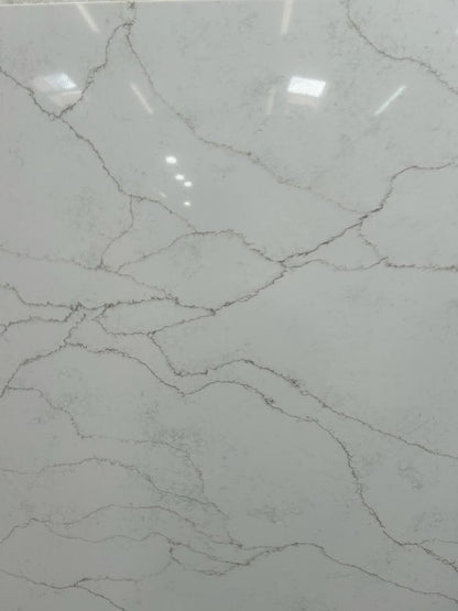 2cm, Full Slab, Quartz, quartz-slabs, thickness-2cm, Veins, white, White Quartz Quartz Full Slab