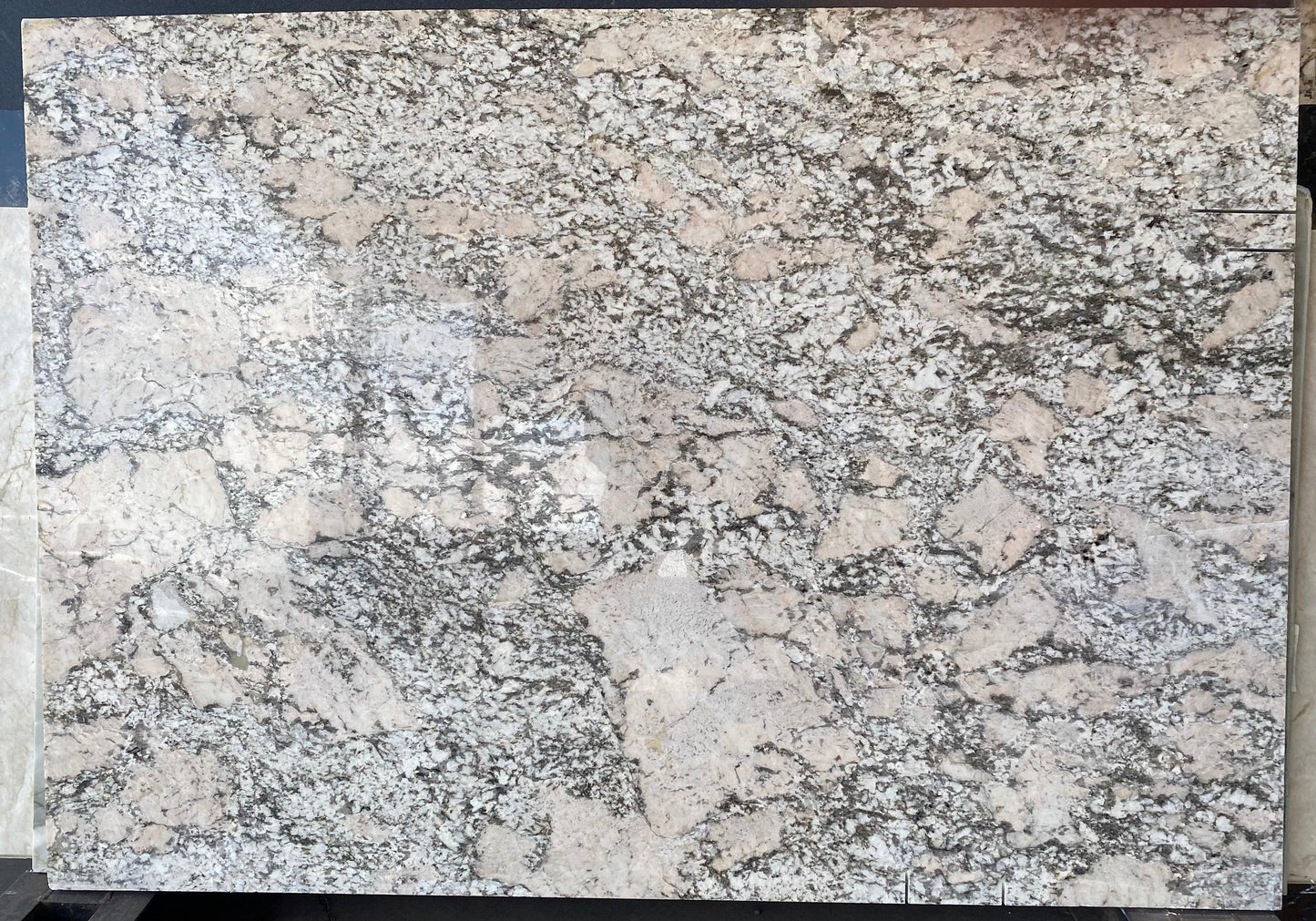 Beige and brown 3CM granite remnant 