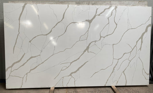 2cm, Full Slab, hide, Quartz, quartz-slabs, Rare Find, thickness-2cm, Veins, white, White Quartz Quartz Full Slab