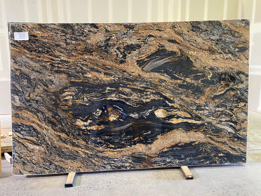 2cm, black, brown, Full Slab, granite-slabs, hide, Rare Find Granite Full Slab