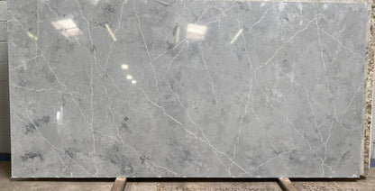 2cm, Full Slab, Glossy, gray, Grey, Outlet Material, Quartz, quartz-slabs, Rare Find, Single Slab, thickness-2cm, Veins, White Veins Quartz Full Slab