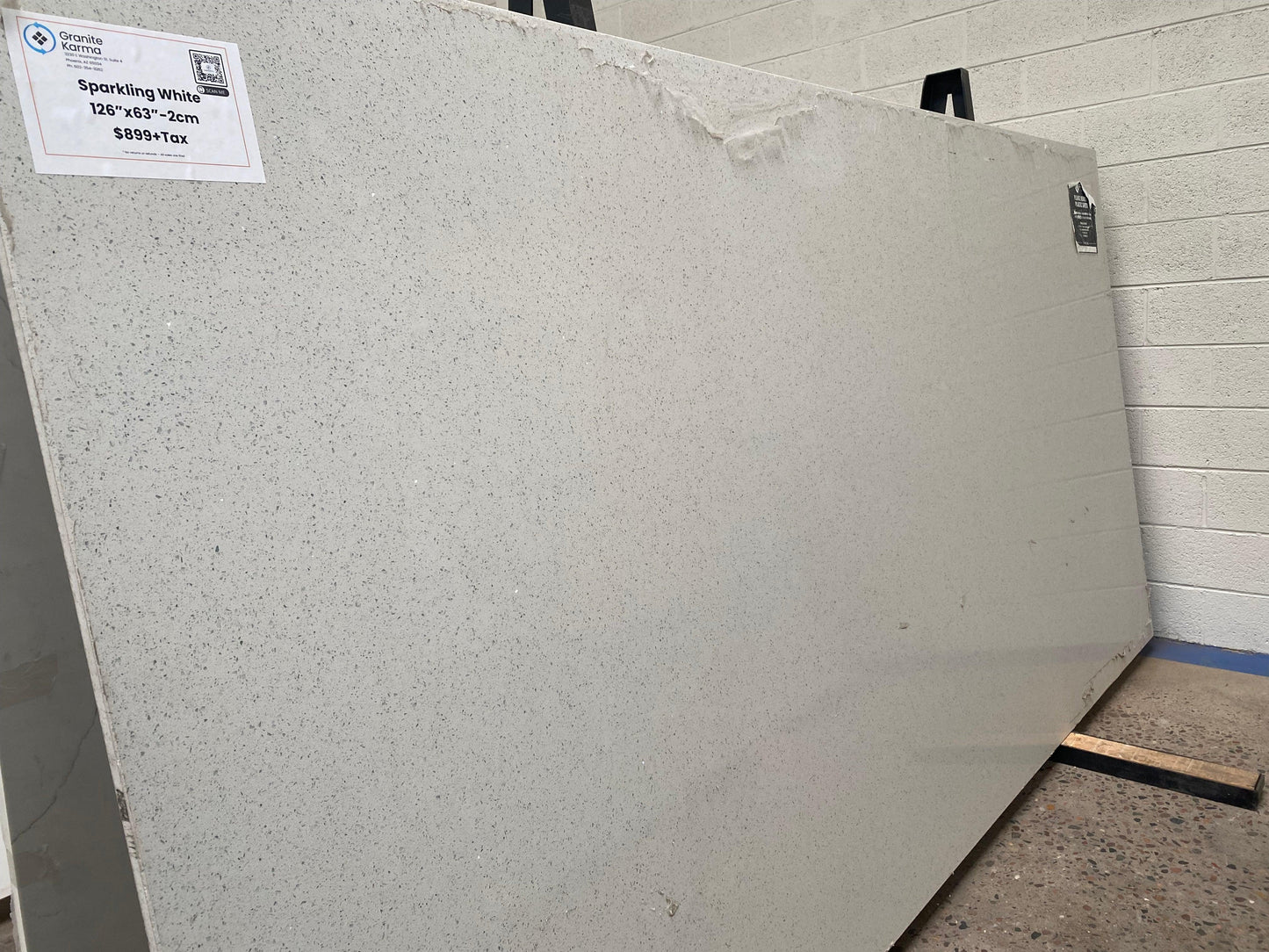 2cm, Flecks, Full Slab, Glossy, Outlet Material, Pecks, Quartz, quartz-slabs, Single, Single Slab, thickness-2cm, white, White Quartz Quartz Full Slab